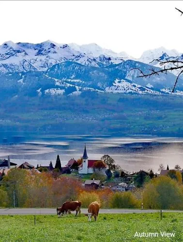 Panoramic Lake Thun & Alps View Apartment near Interlaken in Sigriswil, Schweiz