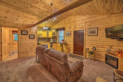 Updated Manistique Log Cabin, Yard and Fire Pit in Manistique, USA