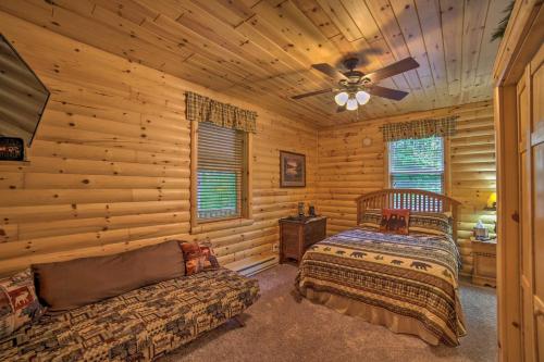 Updated Manistique Log Cabin, Yard and Fire Pit in Manistique, USA