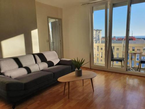 Grand appartement 4-5 personnes vue mer au Havre gîte à louer Le Havre