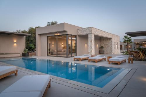 Exterior view, Artemis Villa, Beachfront Retreat with Heated Pool, By ThinkVilla in Voukolies