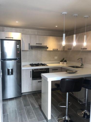 Konyha, SU CASA PARA DESCANSO EN FAMILIA Y/O TRABAJO in Paipa