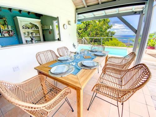 Aquamarine, private room in Villa Casa Blue pool sea view