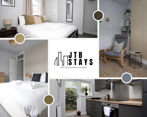 Modernised 2 Bedroom Townhouse by JTB Stays Short Lets & Serviced Accommodation Cardiff with Wifi & 