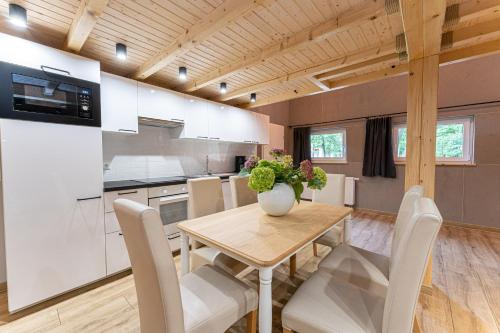 مطبخ, Natura Ferienpark - Bungalows am Grimnitzsee Schorfheide in جوشيمستال