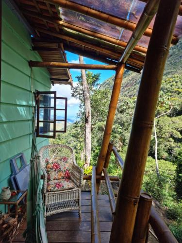 Balkon/terasa, Chales Bamboo Jungle in Fazenda Inglesa