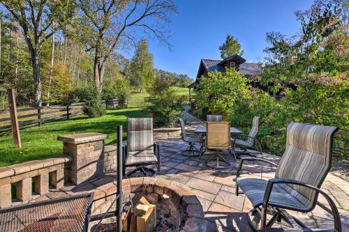 Rustic Dundee Log Cabin with Hot Tub and Forest Views!