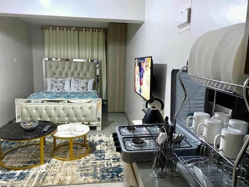 Modern furnished studio apartment
