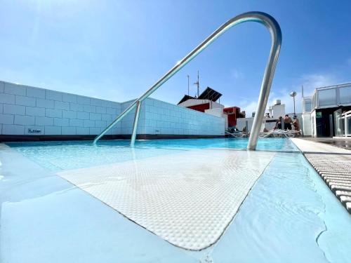 Studio with balcony, pool with view, sea in Puerto de la Cruz