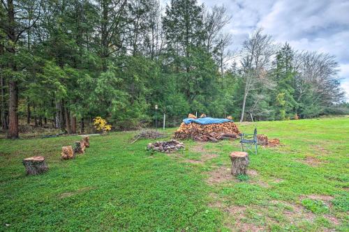 Spacious and Secluded Forksville Home Fire Pit