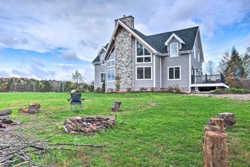 Spacious and Secluded Forksville Home Fire Pit