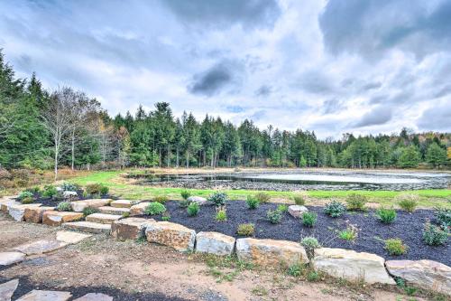 Spacious and Secluded Forksville Home Fire Pit