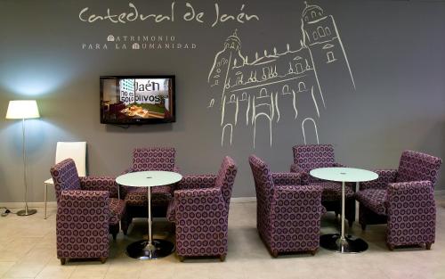 ห้องส่วนกลางสำหรับนั่งเล่น/ดูทีวี, Hotel Europa in ฮาเอน