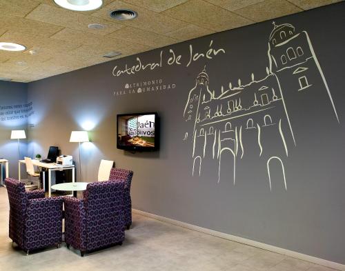 ห้องส่วนกลางสำหรับนั่งเล่น/ดูทีวี, Hotel Europa in ฮาเอน