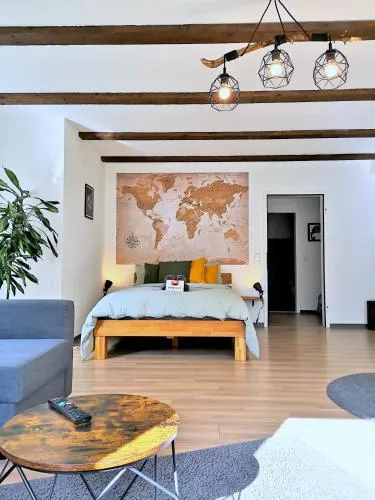 Studio-Apartment mit Garten, Parkplatz & Küche in Offenburg, Deutschland