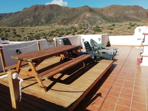 Erkély/terasz, Isleta del Moro VISTAS MAR Terraza exclusiva 60 m2 WIFI in La Isleta Del Moro