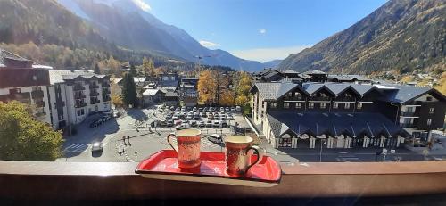 Vue MontBlanc magique en centre-ville avec parking