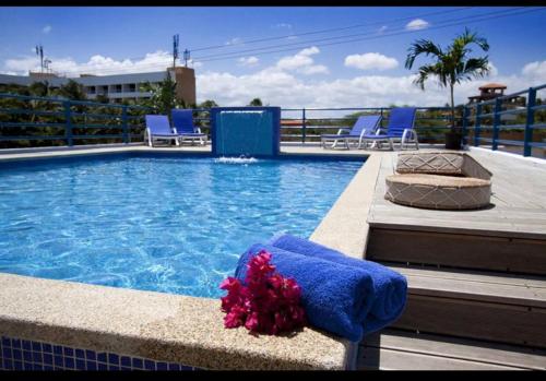 Swimming pool, Hotel Posada La Mar in El Yaque