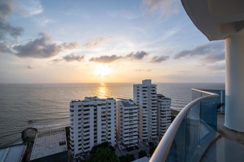 Balcony/terrace, Apartamento Unik Cartagena Edificio Poseidon in El Laguito