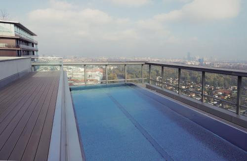 Triiiple Suites Level 22 mit Balkon und Tiefgarage, Vídeň (fotografie 7)