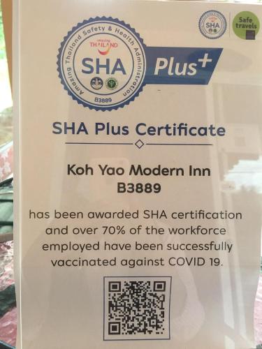 Koh Yao Modern Inn -SHA Plus 4