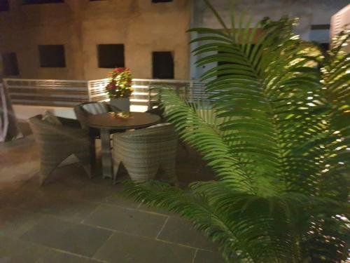 Studio sur terrasse vue sur statue Renaissance