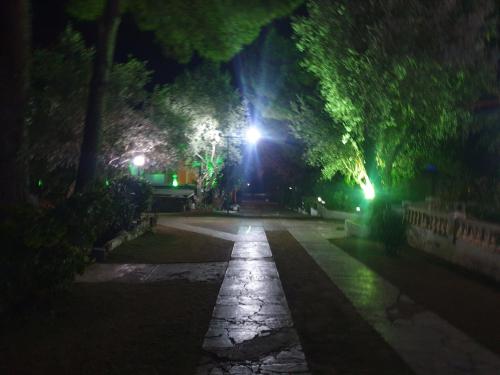 CESME TATIL KOYU CICEK KOKULARI, CAM, PALMIYE AGACLARI ICERISINDE