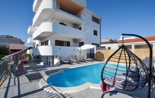 Apartment in Okrug Gornji with sea view, balcony, air conditioning, W-LAN 5043-2