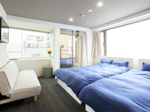 2 double beds, 1 sofa bed