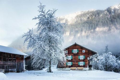 Udvendig, Ferienhaus Bergfrieden in Partenen