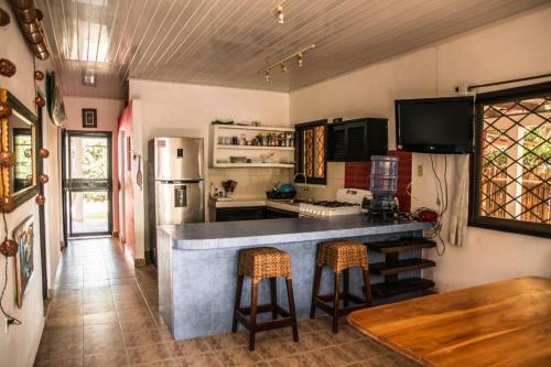 Kitchen, Bed & Surf House El Palmar in San Carlos