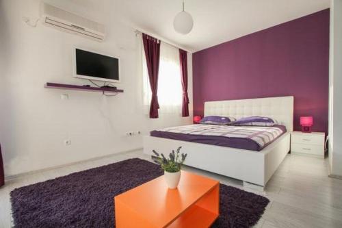 Studio apartment in Okrug Gornji with terrace, air conditioning, WiFi, washing machine 5051-1