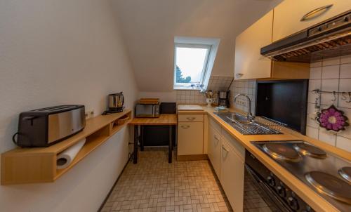 廚房, Ferienwohnung Walther in 呂貝克郊區