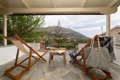 balkon/terras, Minas Apartments in Kefalonia