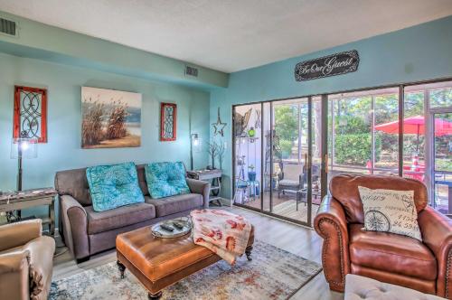 Coastal Escape with Balcony and Grill Less Than 2 Mi to Beach!