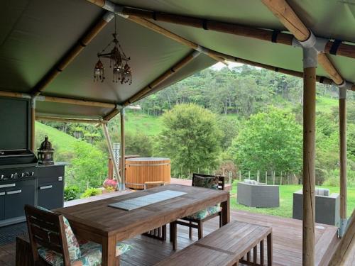 Luxurious Moroccan Glamping Tent with Outdoor Hot Tub