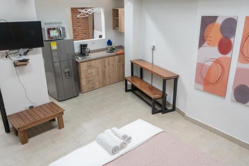 Kitchen, M1145 Aparta suite Loft amoblado near Matecaña International Airport
