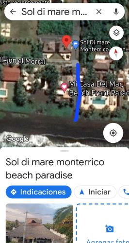 Sol di mare monterrico beach paradise CASA ENTERA 3 dormitorios con ac piscina privada a 30 metros d