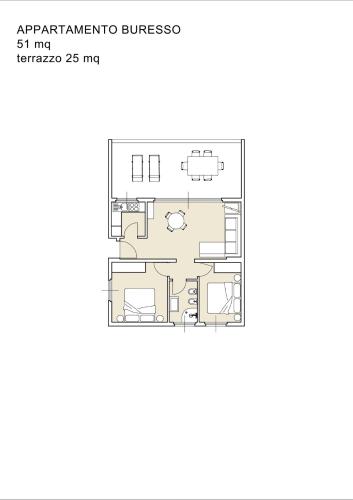 Stāva plāns, Appartamento Buresso in Castelveccana