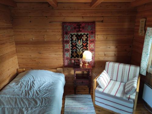 Old Finnish lakeside cottage with sauna