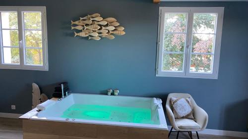 Spa, Mas Hinaiti - Suite romantique avec Spa et ecran geant de cinema in Ovalie