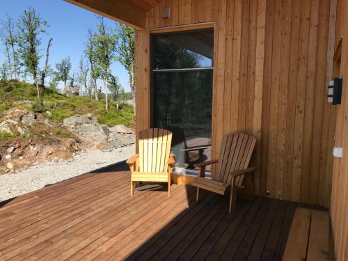 Rõdu/terrass, Skarvhytta - moderne hytte med flott beliggenhet in Myro