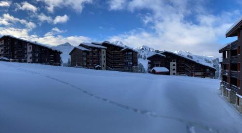 PARADISKI-BELLE PLAGNE, Altitude 2050m, APPART skis aux pieds 4 personnes in La Plagne