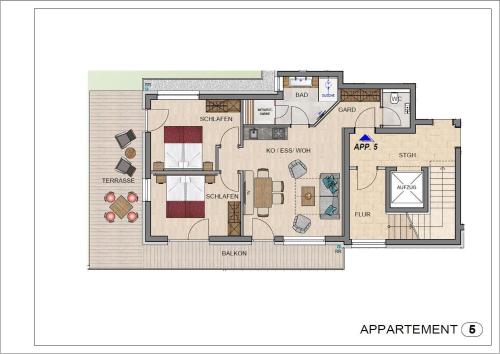 Two-Bedroom Apartment with Shower 