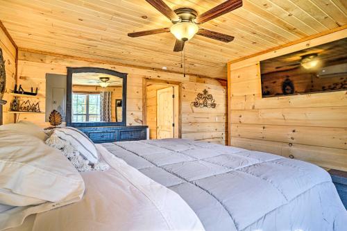 Serene Lakefront Cabin with Deck and Fire Pit!