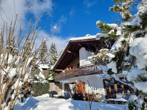 Half chalet with garden & balcony - 2' to Ski bus in Laax, Schweiz