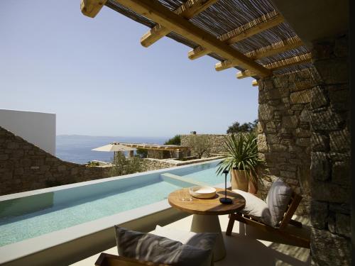 Deluxe Sea View Plunge Pool room in Collini Hotel Mykonos WorldHotels Elite