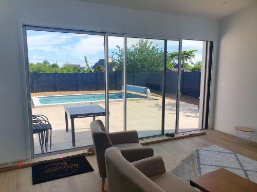 Villa de 4 chambres a Fouesnant avec piscine privee et jardin clos gîte à louer Beg-Meil