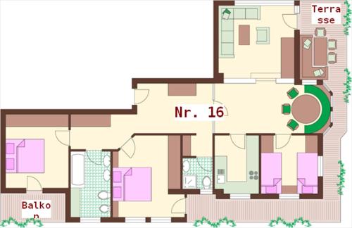 3 bedrooms, 6 beds
