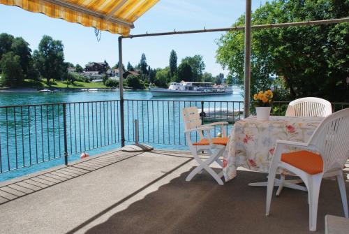 ระเบียง/ชานเรือน, Hotel Rheinfels in ชไตน์ อัม ไรน์